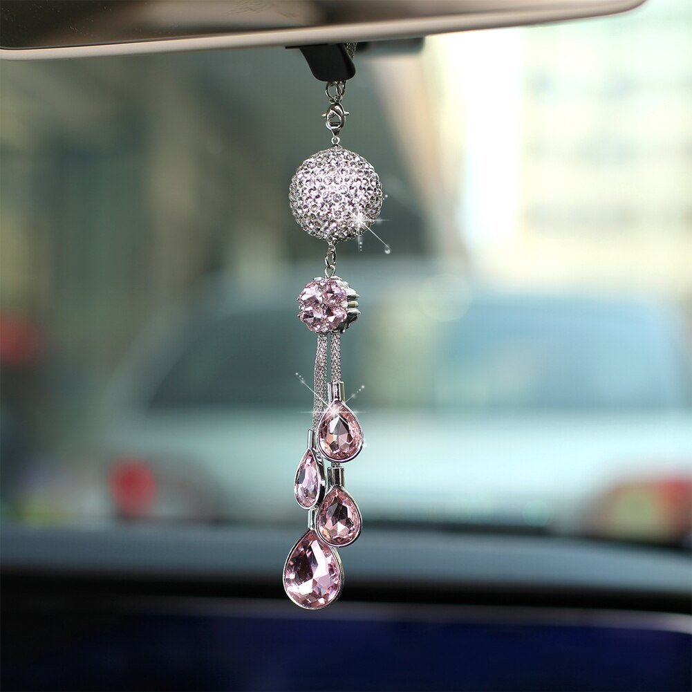 Bling Rhinestone Rearview Mirror Pendant