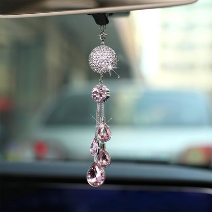 Bling Rhinestone Rearview Mirror Pendant