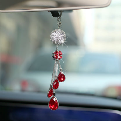 Bling Rhinestone Rearview Mirror Pendant